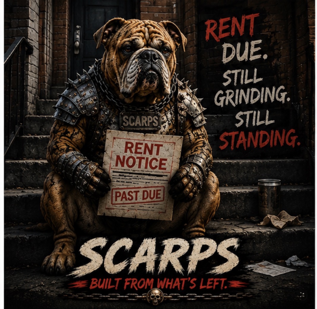 SCARPS rent due poster